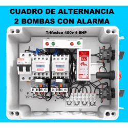 Cuadro de Alternancia para 2 bombas Trifasico 400V y 4-5 HP con Alarma