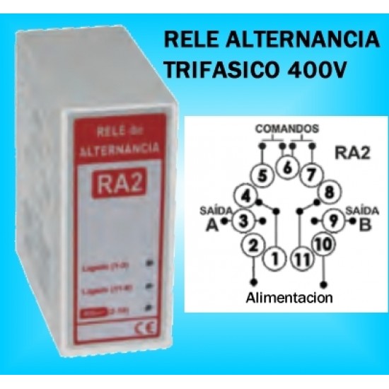 Rele de Alternancia para 2 Bombas y Motores Trifasicos 400V