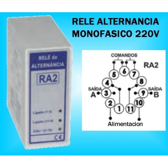 Rele de Alternancia 2 Bombas Motores Monofasico 230V