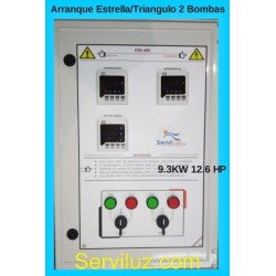 Cuadro Electrico con Arranque Estrella Triangulo de 2 Bombas de 9.3 Kw y 12.5 HP