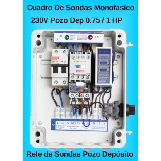 Cuadro de sondas 1 Bomba sumergible Pozo Deposito 0.50 HP Trifasico MAXGE