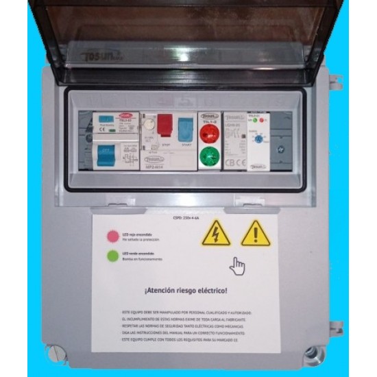 Cuadro Eléctrico de Sondas para Bomba de Pozo Motor Monofásicos 3 HP