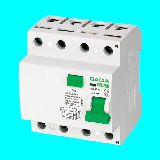 Interruptor Diferencial Automatico de 4P polos 63A 30mA