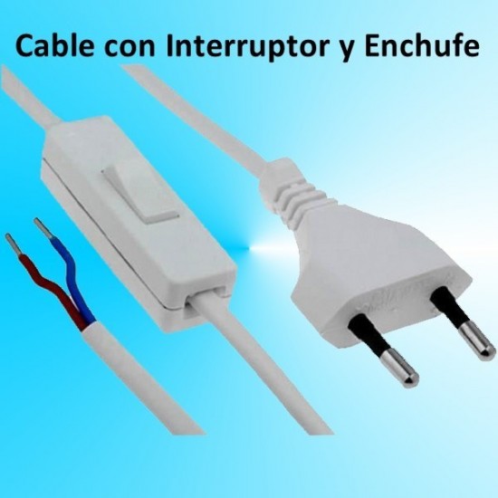 Cable con Interruptor para Lampara o Luz con enchufe incorporado
