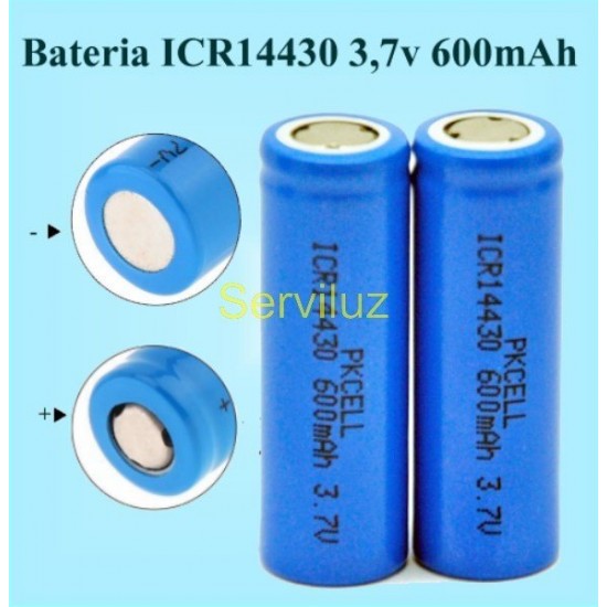 2x Batería ICR 14430 de litio Pila ICR14430 de Li-ion recargable