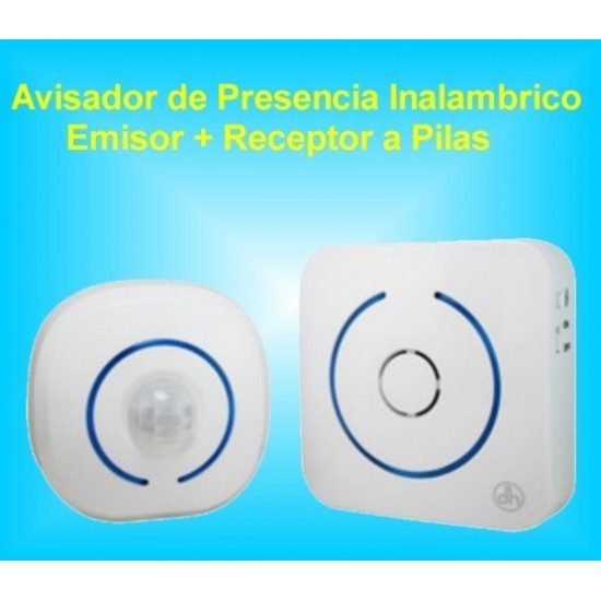 Sensor Avisador de Movimiento Presencia Inalámbrico ( Emisor + Receptor) a Pilas Sensor Avisador de Movimiento Presencia Inalámbrico ( Emisor + Receptor) a Pilas