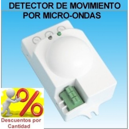 Detector de Movimiento Presencia (Radar) por Microondas para Luz (Iluminacion)