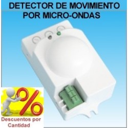 Detector de Movimiento con Sensor Radar Microondas de 360