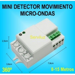 Mini Detector de Movimiento Microondas (Radar) para Luz (Iluminacion)