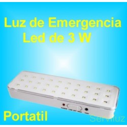 Luz de Emergencia Led 3W Portátil