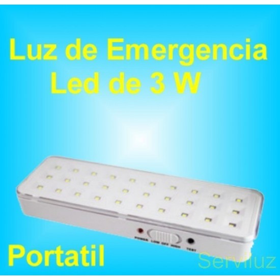 Luz de Emergencia Led 3W Portátil