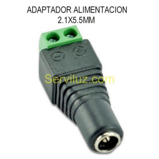 Adaptador Jack Alimentacion a bornas de tornillos para Tiras de 