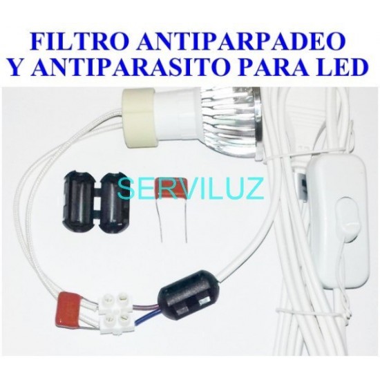 Filtro Anti-Parpadeo y Antiparásitos (Interferencias)  para LED