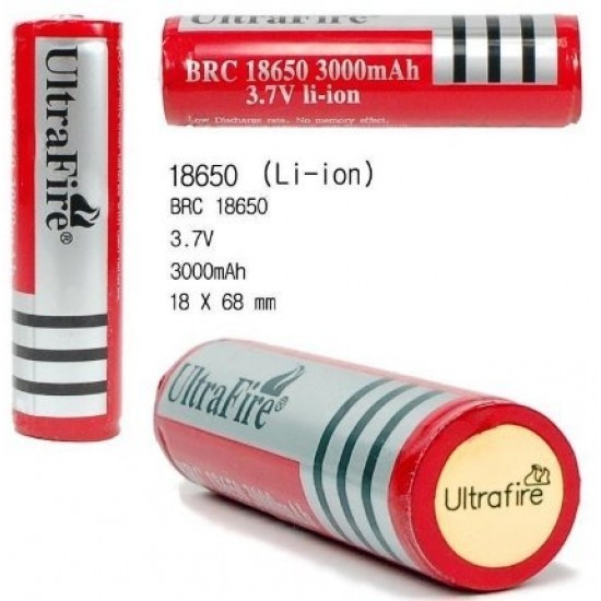 Pila Bateria 18650 Litio Ion Recargable de 3000mAh