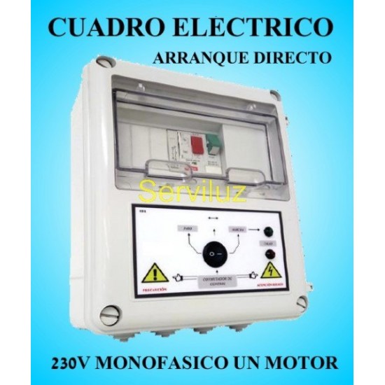 Cuadro eléctrico Bombas con  Motor 230v Monofásico  0.33HP a 0.50 HP CSD1-201