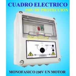 Cuadro eléctrico Bombas  Motor 230V Monofásico protección  0.75HP 1 HP CSD1-202