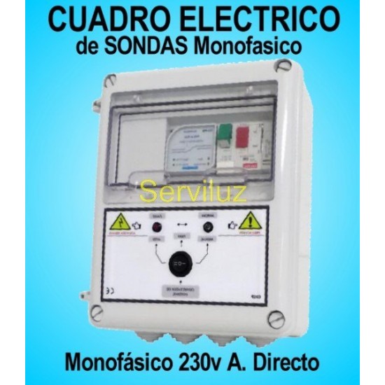 Cuadro Sondas Pozo para Electrobombas Bombas Sumergibles Monofasico 0.33-050 HP