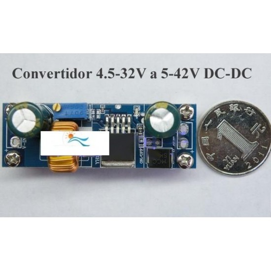 Convertidor de Voltaje de corriente continua DC DC, 4.5 32V a 5-