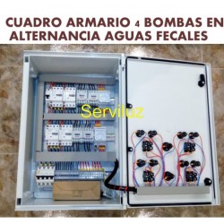 Cuadro Armario 4 bombas en Alternancia Aguas Fecales 3 HP Trifásico CSD4AL-405A