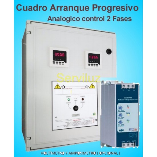 Cuadros de Arranque Progresivo Analogico sobre 2 Fases 5.50 – 7.50 HP PSSR-402