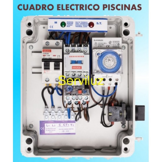 Cuadro de Piscinas de Proteccion 5.5 HP Trifasico MAXGE