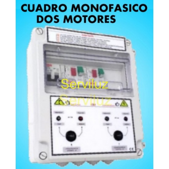 Cuadro Electrico Proteccion 2 Motores 230V Monofasico 0.33-0.50 HP CSD2-201