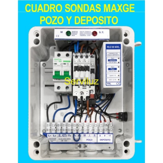 Cuadro de sondas 1 Bomba sumergible Pozo Deposito 0.75 1.00 HP Monofasico MAXGE Cuadro de sondas 1 Bomba sumergible Pozo Deposito 0.75 1.00 HP Monofasico MAXGE