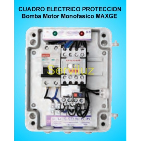 Cuadro Electrico Proteccion 1 Bomba Motor Monofasico 2.00 HP MAXGE Cuadro Electrico Proteccion 1 Bomba Motor Monofasico 2.00 HP MAXGE
