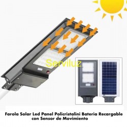 Farola Solar LED de 40W con sensor de Movimiento