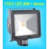 Foco LED Detector de Movimiento 30W y Sensor Presensia de 180