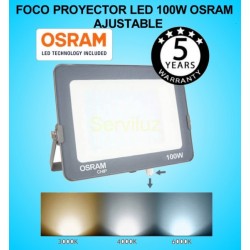 Foco Proyector LED 100W OSRAM IP65 Color Ajustable Exterior e Interior