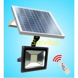 Foco Proyector Led Solar con Mando a Distancia de 30W