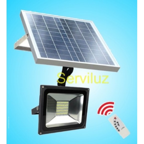 Foco Proyector Led Solar con Mando a Distancia de 30W