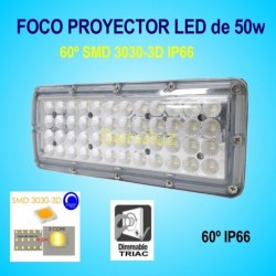 Campana LED Industrial Foco Proyector Lineal 50W 6500Lm IP65  60º