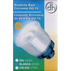 Bombilla Bajo consumo (Sustitucion dicroicas) GU 10 11Watios