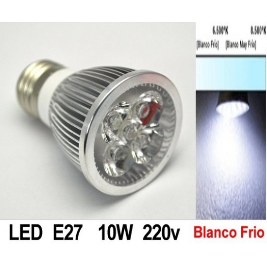 BOMBILLA LED de 10W de potencia E27 Color Blanco