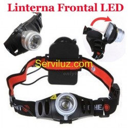 Linterna Frontal LED para cabeza o casco con zoom 500Lm