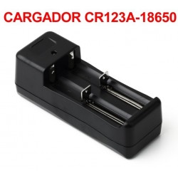 Cargador CR123A 16340 18650 Recargables Litio Ion Doble