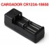 Cargador CR123A 16340 18650 Recargables Litio Ion Doble