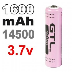 Pila Bateria 14500 3.7v Litio Ion de 1600mAh Recargable (Und.)