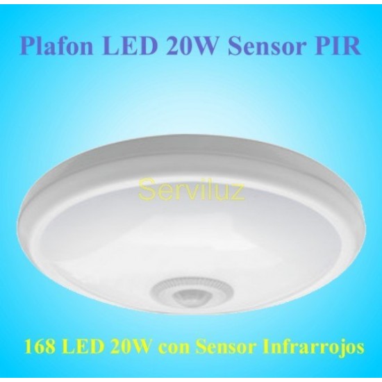 Plafon LED Sensor de Movimiento 20W Lampara LED con Detector de Movimiento PIR