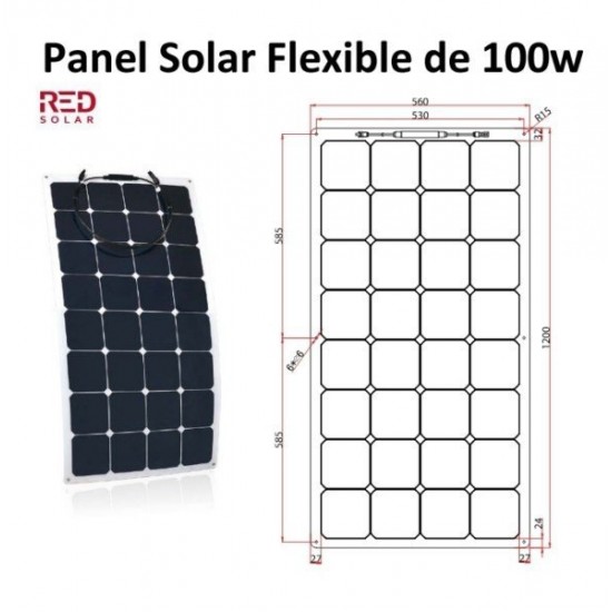 Panel Solar Flexible de 100w