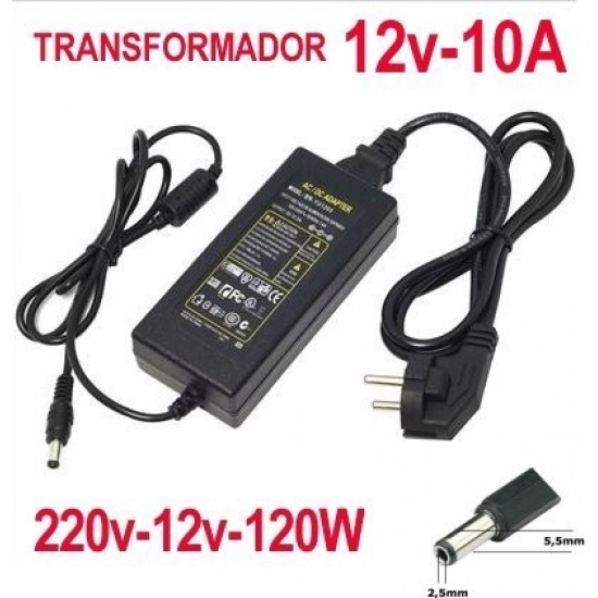 Afirmar En todo el mundo Cocinando Transformador 12v-10 A- Transformador-Fuente de Alimentacion de 220v a 12v  10 Amp.