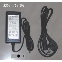 Transformador Fuente de Alimentacion Alimentador de 12v  5A Amp