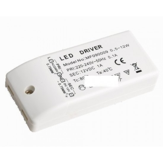 Transformador LED 12v 12W Driver LED 220v DC 12V 1A